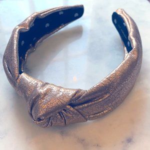 NWOT Lele Sadoughi Gold faux leather headband